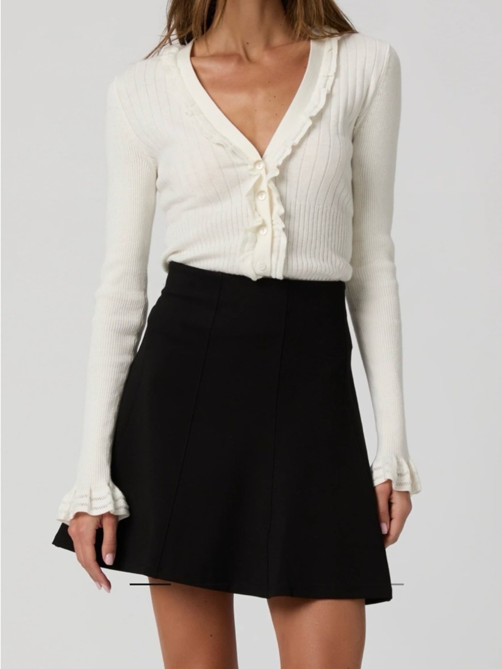 Saks Classic Black A-Line Skirt - Women's Sweater Skirt